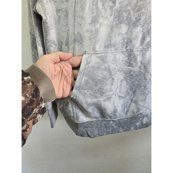 Nike Icon Clash Womens Hoodie Training Hoodie Tie Dye Size Small Gray DQ1140 - Picture 7 of 9